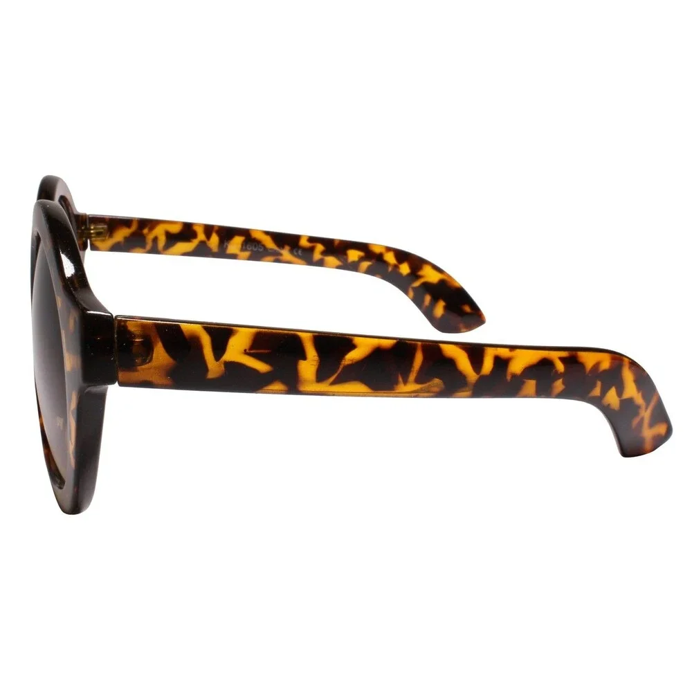 Classic Retro Round Large Oversized Sunglasses Mens Womens Tortoise Shades